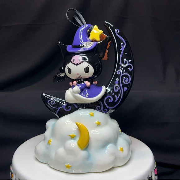 Blue Sky ClayWorks Sanrio Hello Kitty Kuromi Halloween Witch Ceramic Moon Figure - Picture 3 of 14